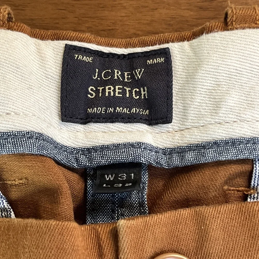 J. Crew Stretch Flat Front Chinos 31 31X32
